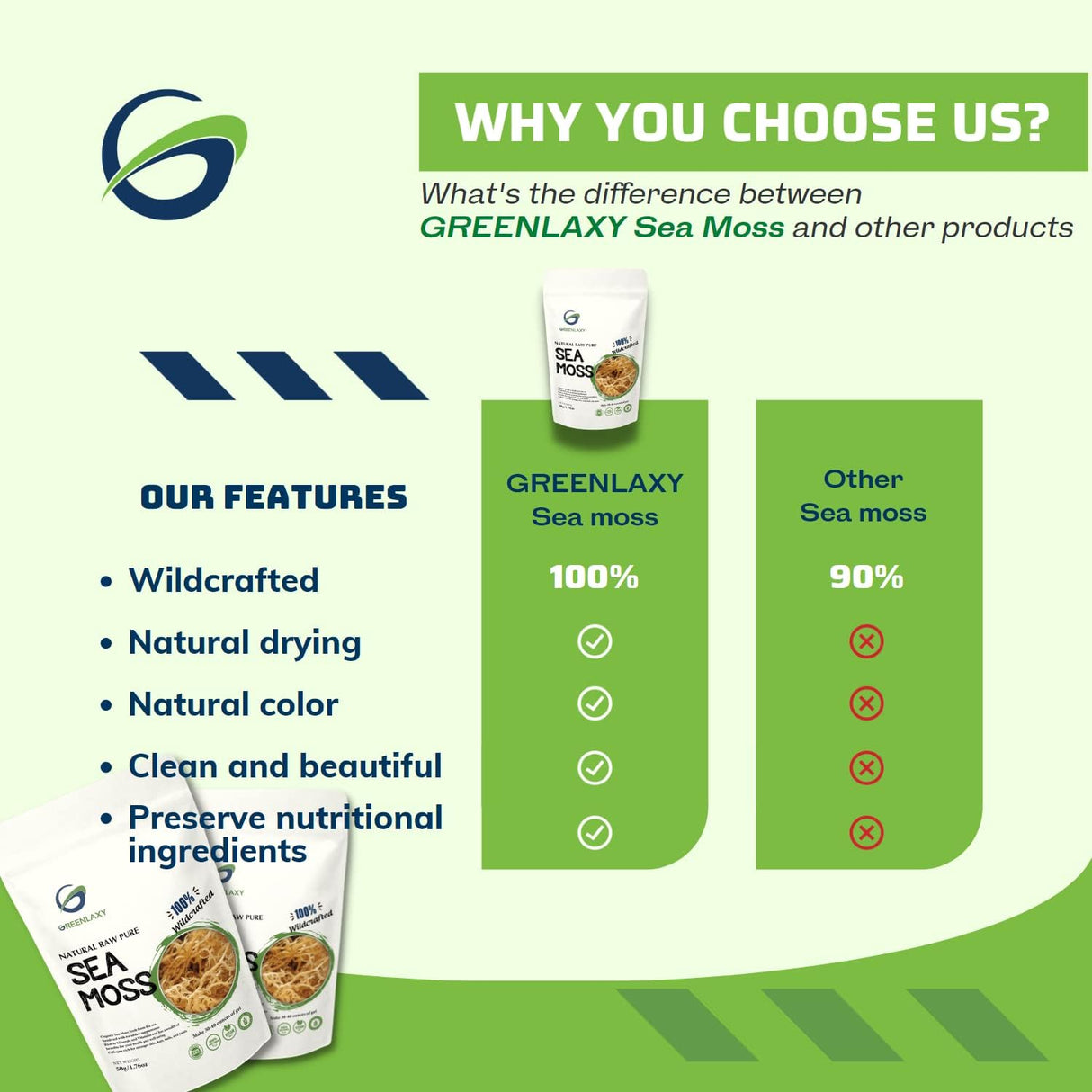 Moss de Mar Orgánico Natural Sin GMO 50g