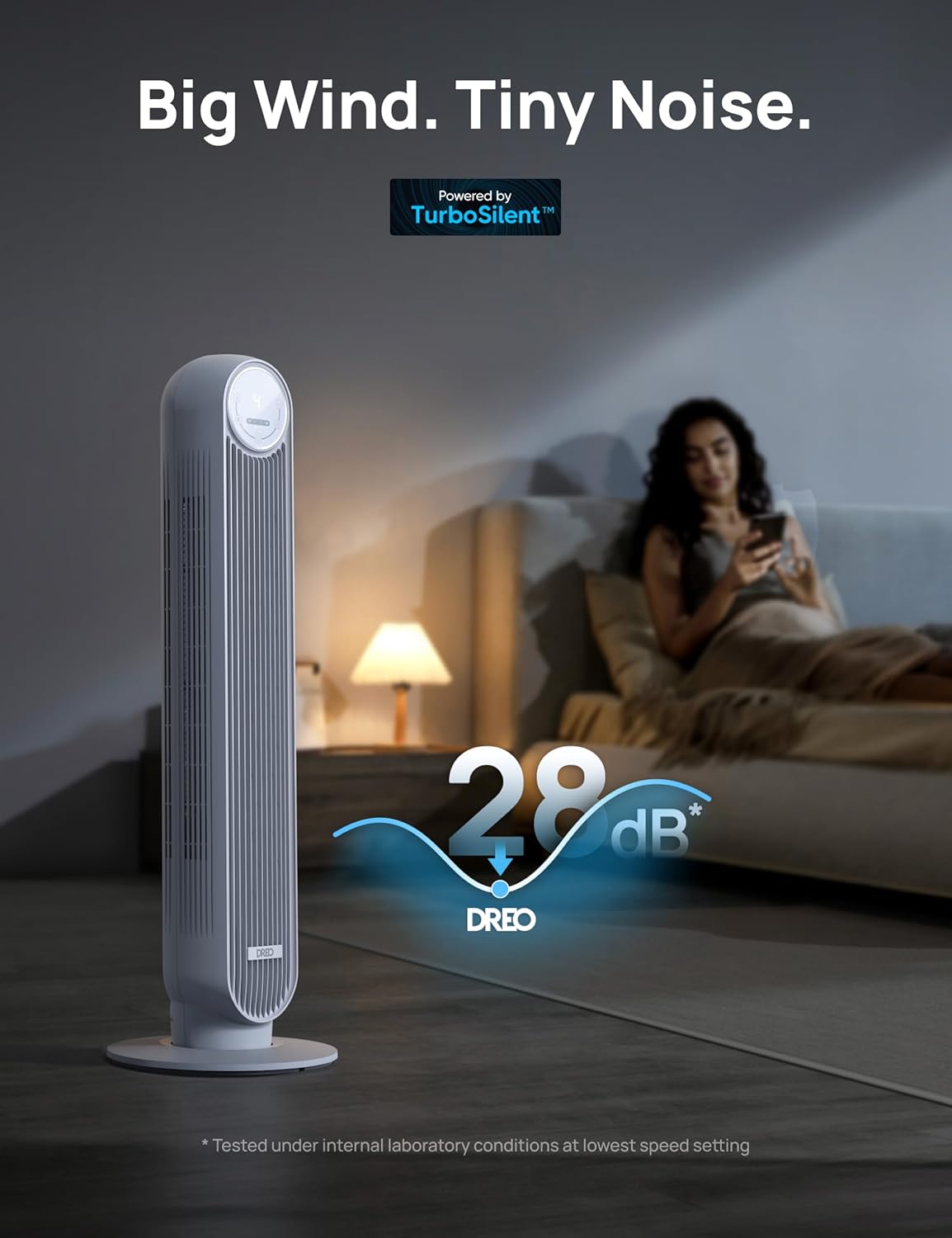 Ventilador Dreo para dormitorio, oscilante, 4 velocidades, DR-HTF007
