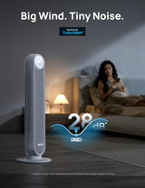 Ventilador Dreo para dormitorio, oscilante, 4 velocidades, DR-HTF007