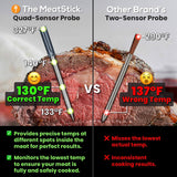 Termómetro de carne MeatStick 4X, 2 sondas, 650ft, Bluetooth