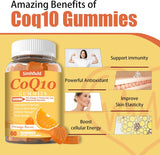 CoQ10 500MG Gummies +Omega-3,Magnesio,Vitamin B3,Zinc 120