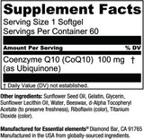 CoQ10 Esencial 100mg Suplemento para Corazón y Cerebro 60