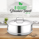 Inserto de vapor de 8 cuartos con tapa NutriChef