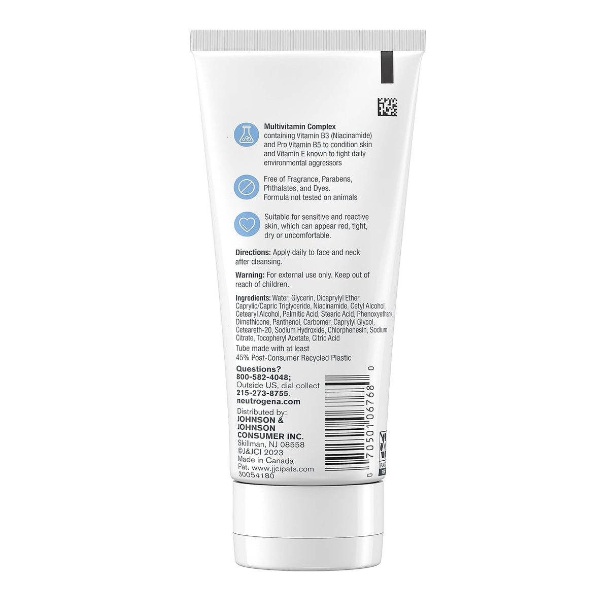 Hidratante facial diario sin fragancia Neutrogena