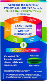 Vitaminas para los ojos Bausch & Lomb, 100 geles suaves, 2 pack