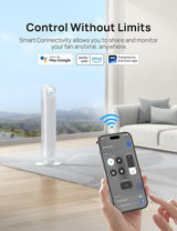 Ventilador Dreo 25ft/s, Oscilante, 4 Modos, Silencioso, Bladeless