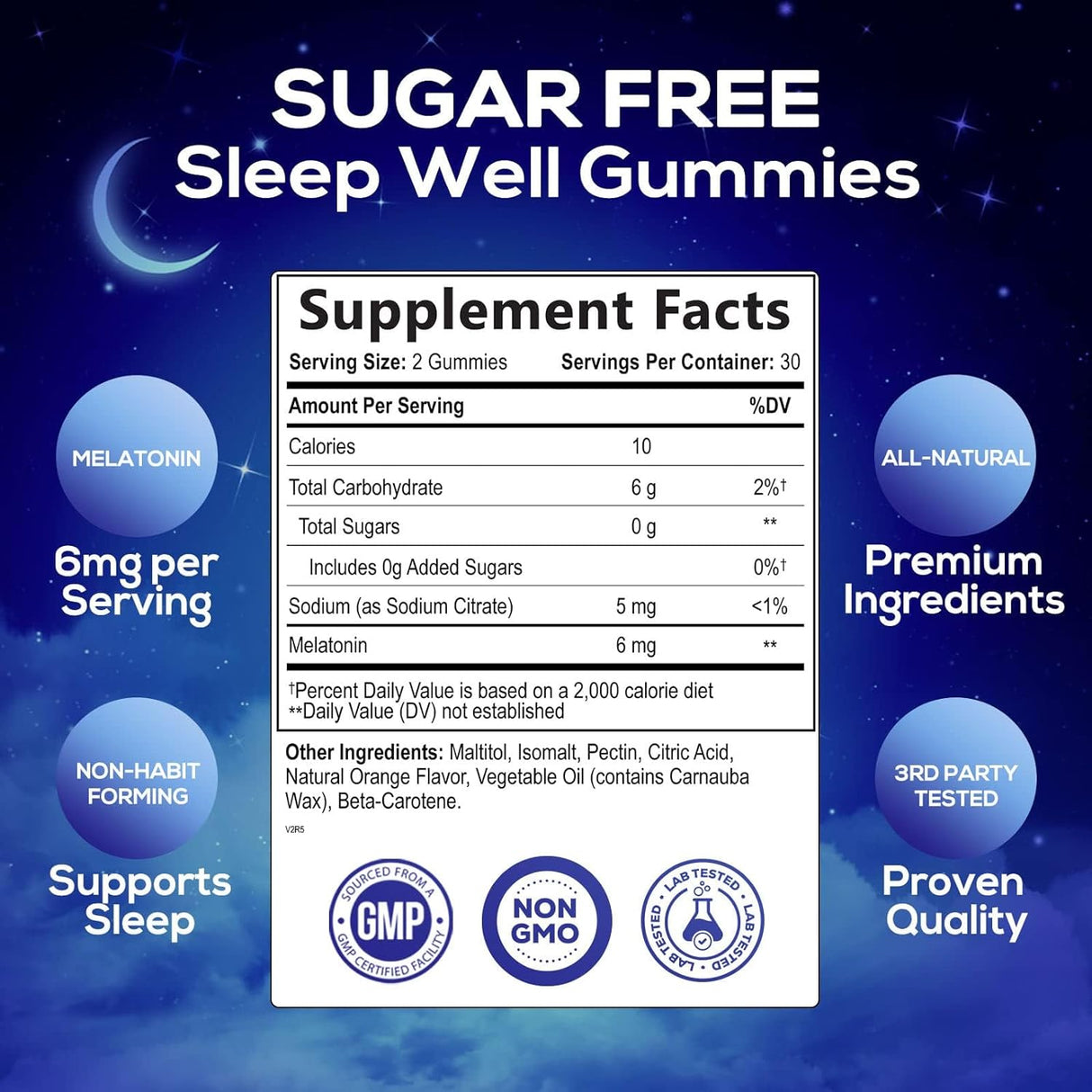 Gomitas para dormir sin azúcar naturales extra fuertes
