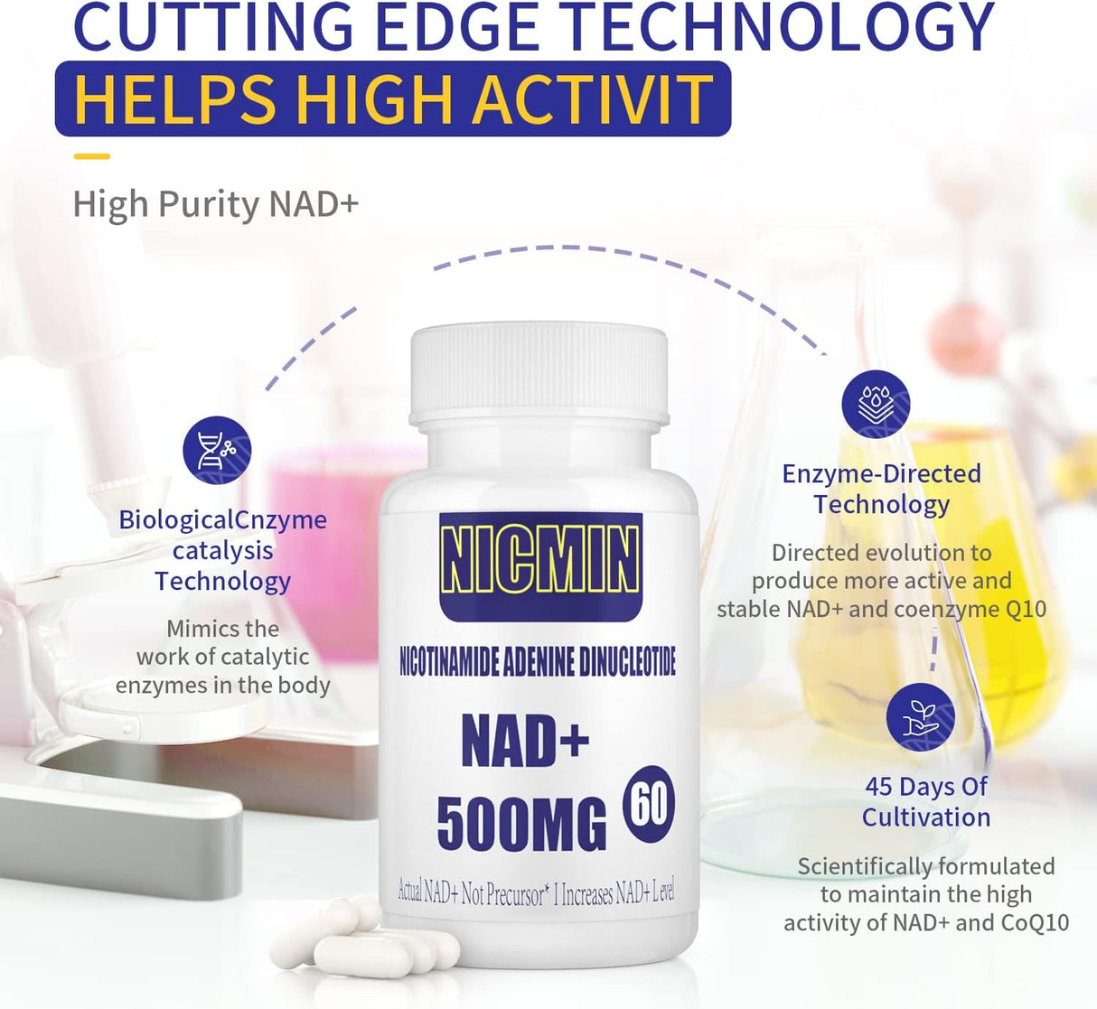 Suplemento real de NAD refuerzo de absorción superior NAD
