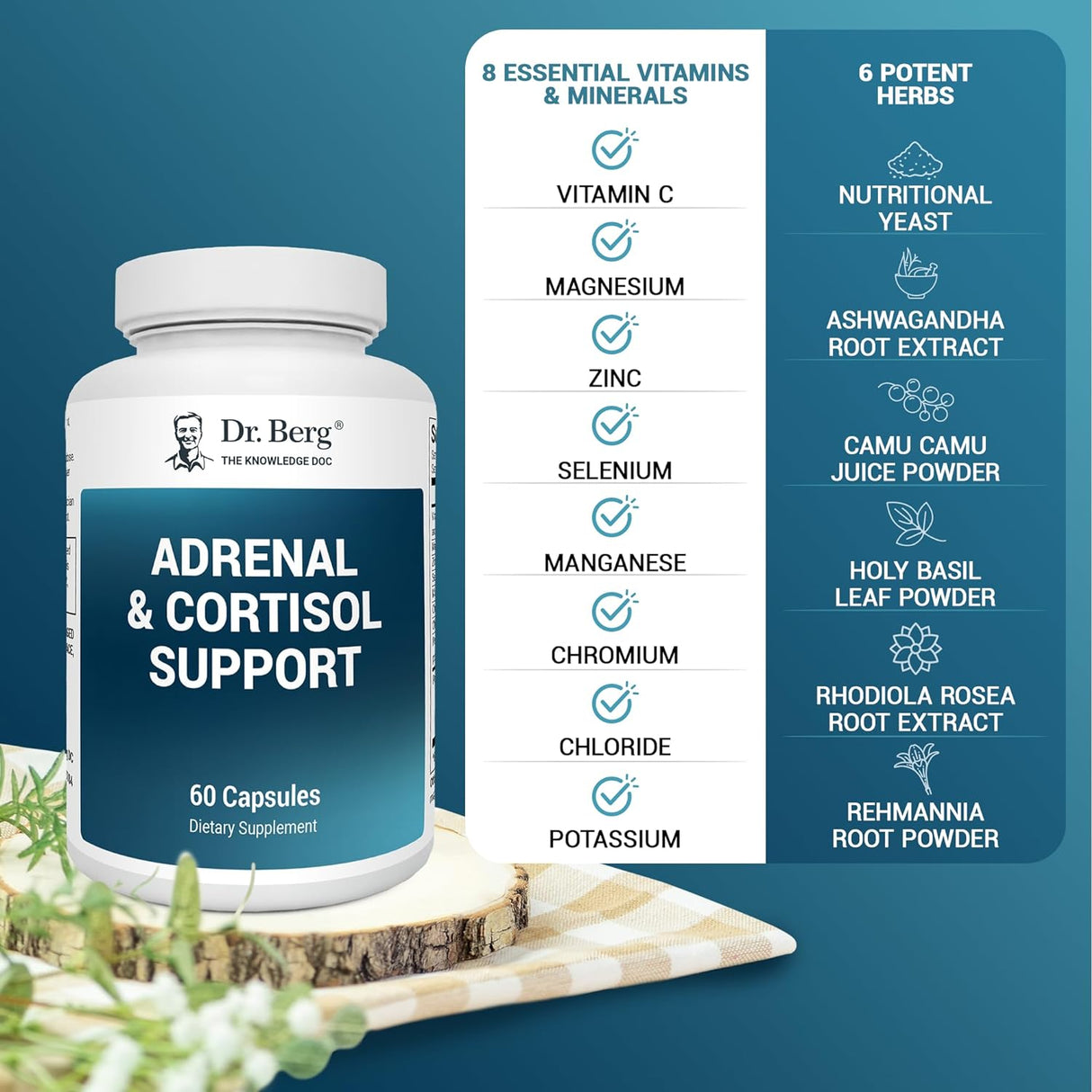 Cápsulas suprarrenales y cortisol: Soporte antiestrés