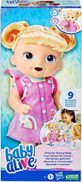 Baby Alive Hora de Clases Muñeca, 12 Pulg, Exclusiva Amazon
