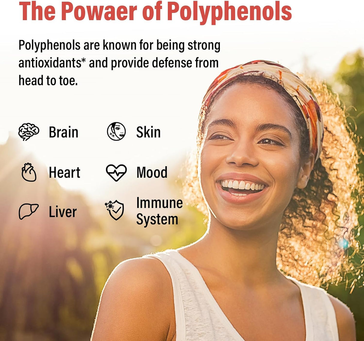 Suplemento de Polifenoles 67,500 MG  Antioxidantes y Energía