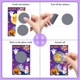 Tarjetas Rasca y Gana Halloween para Niños y Adultos