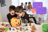 Molde de Silicona Halloween 2 Pack, 3D Calavera y Murciélago
