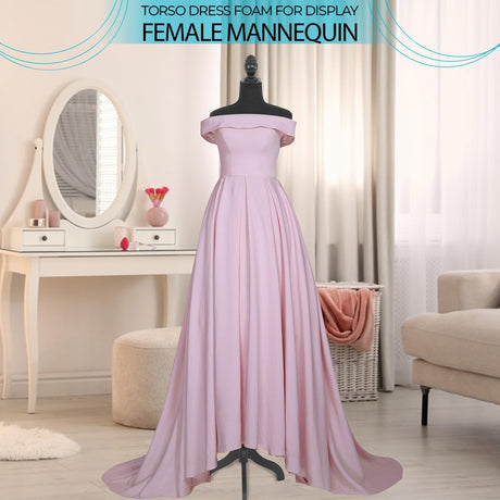 Maniquí Torso Femenino, Ajustable, Soporte Tripode, 59-67
