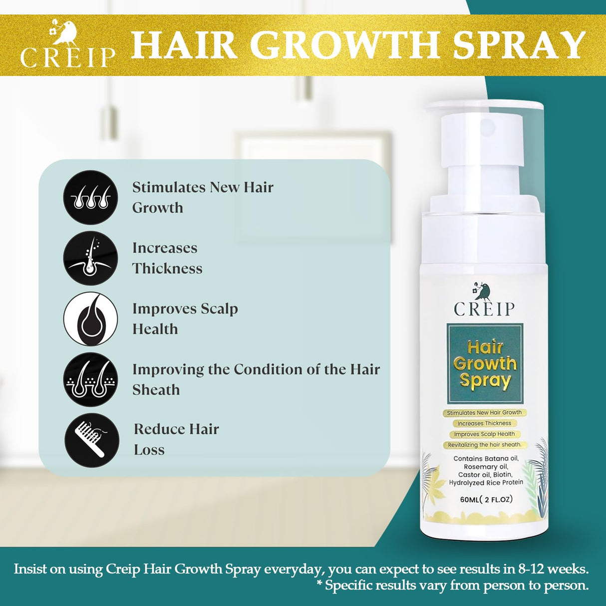 Spray Aceite Crecimiento Natural Batana Romero Biotin 2 FL OZ