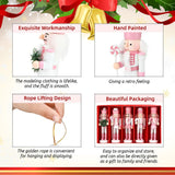 10 Pcs Adornos de Navidad Nutcracker de Madera 5 Figuras