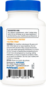 Melatonina 5mg Nutricost, 240 Tabletas, No GMO, Sin Gluten