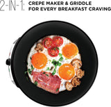 Chefman Crepera eléctrica control de la sartén  de acero