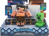 Mattel Figuras Minecraft Legends 2-Pack Creeper y Bruiser, 3.25
