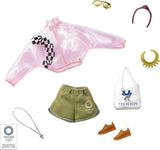 Set de Ropa Barbie para Juegos Olímpicos Tokyo 2020, 6 accesorios