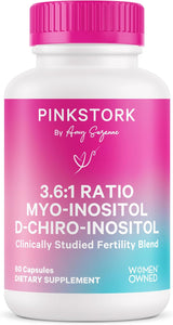 Pink Stork Inositol 3.6:1 para Fertilidad y Hormonas - 60 cápsulas