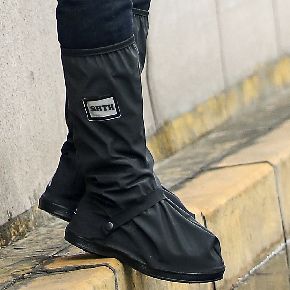 USHTH Funda impermeable negra para botas de lluvia
