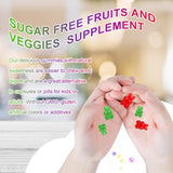 Suplemento Gomitas orgánicas de frutas y verduras sin azúcar