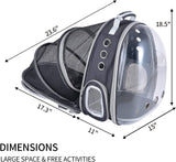 Mochila transportadora de burbujas expandible plegable negro
