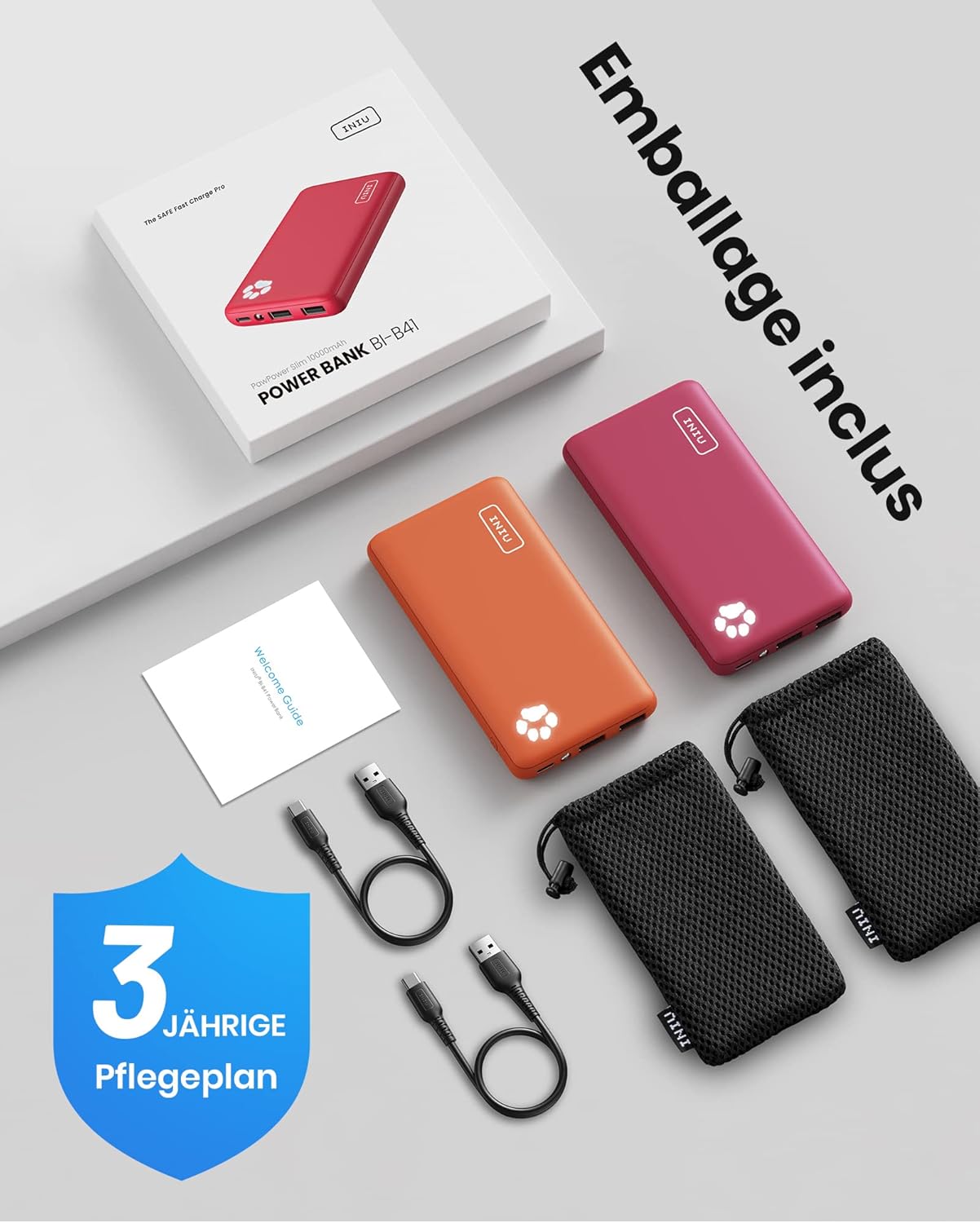 Cargador portátil más delgado y ligero triple 3A USB C