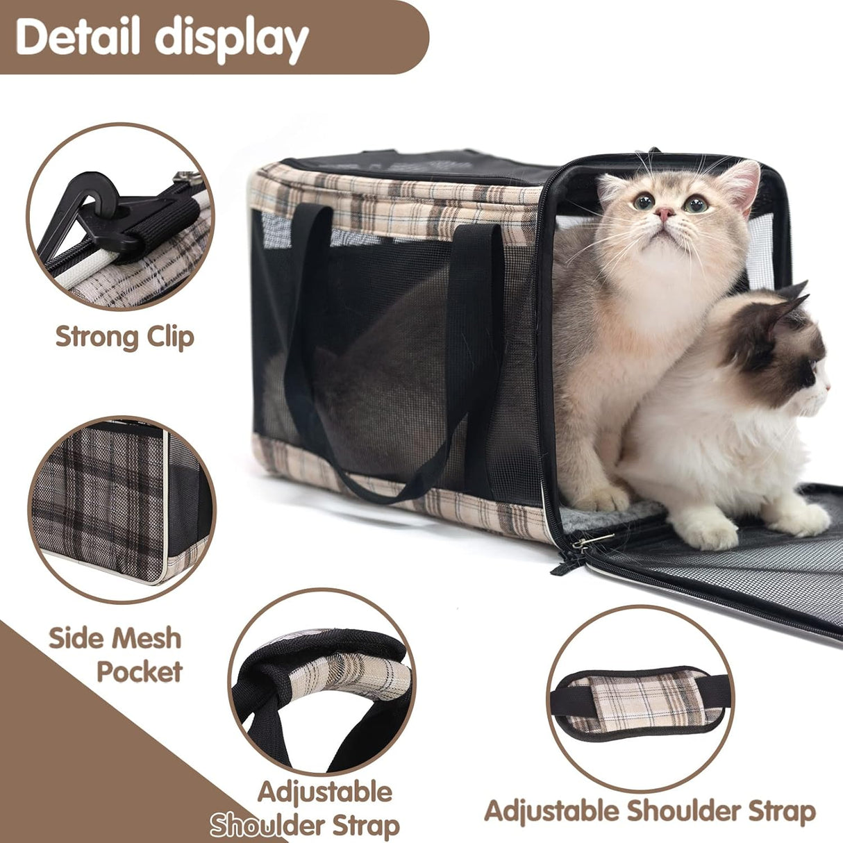 Transportadora para Gatos EXPAWLORER, Aprobada por Aerolíneas