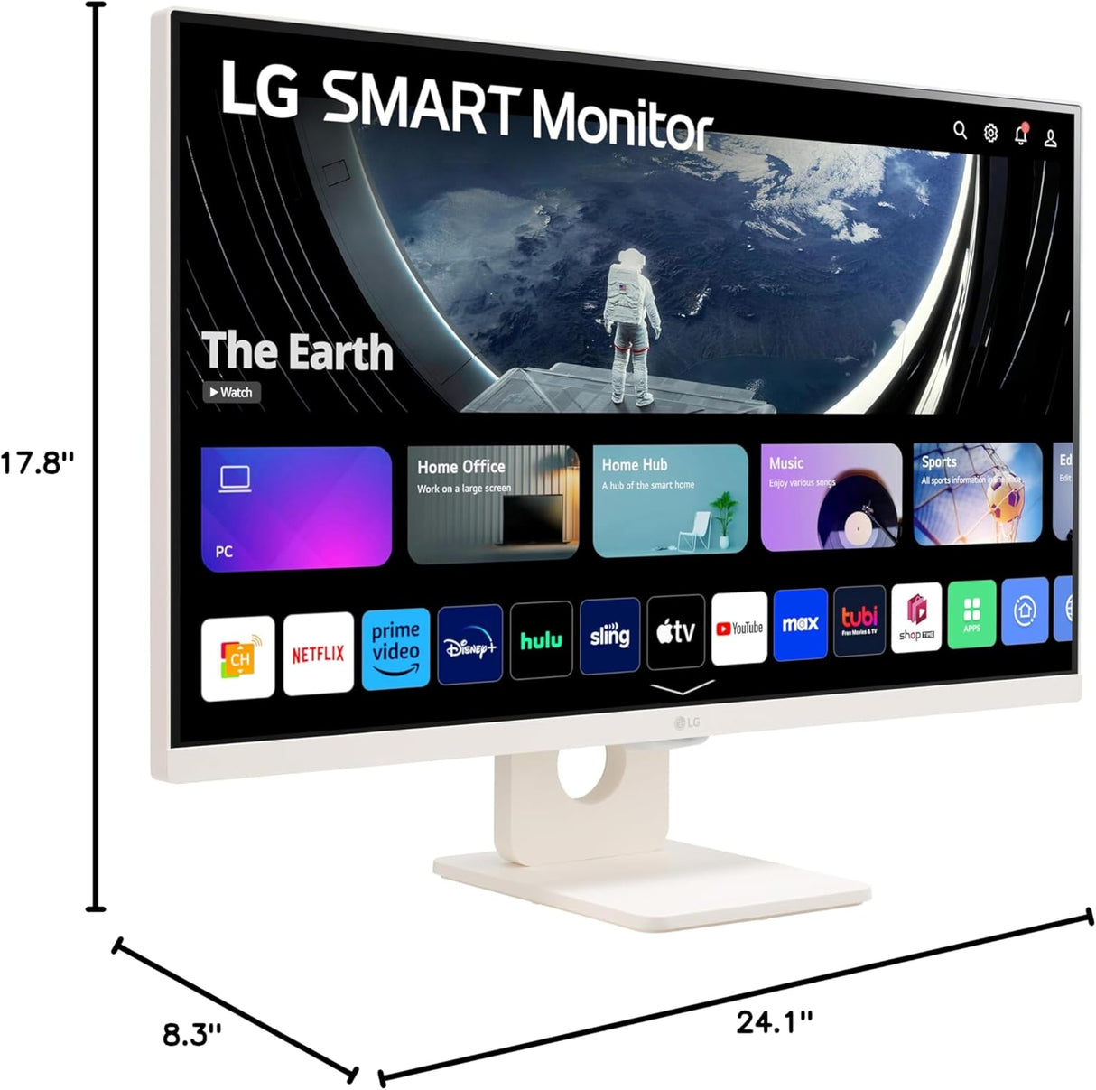 Monitor LG 27SR50F-W 27 FHD IPS, webOS 23, HDR 10, Bluetooth