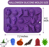 Moldes de Silicona para Chocolate, 2 Piezas, Halloween 3D