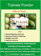 Suplemento Naturals Triphala Powder Churna  Powder 200g