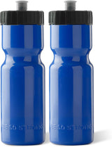 50 Strong - Paquete de 6 botellas de agua para deportes, 22 onzas Botella para bicicleta y deporte sin bisfenol A, con tapa fácil de abrir sin rosca, fabricada en Estados Unidos.