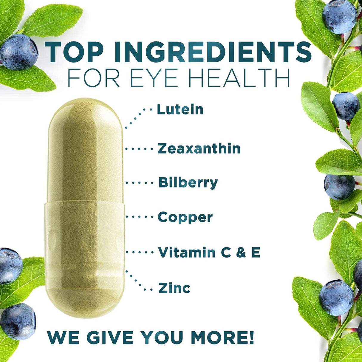 Suplementos Vitaminas para los ojos  contiene luteína 120u