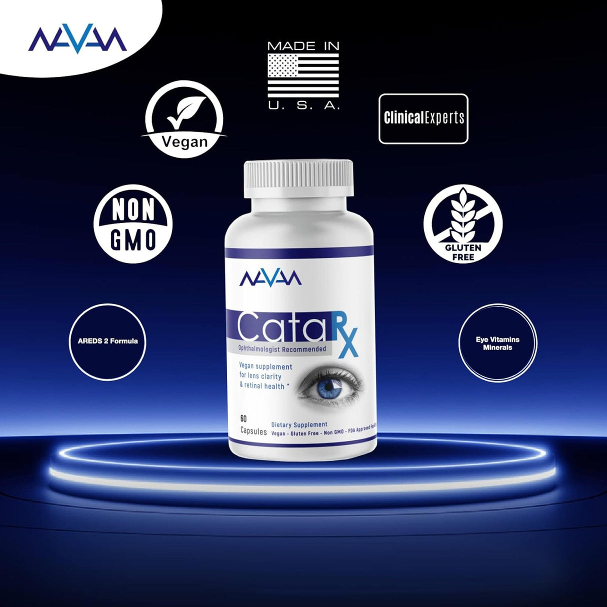 Vitaminas oculares de apoyo macular para la visión veganas