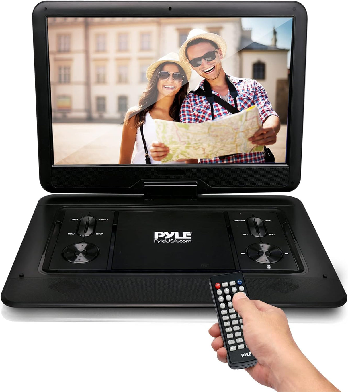 Reproductor portátil de CD/DVD Pyle 17.9 HD, batería recargable