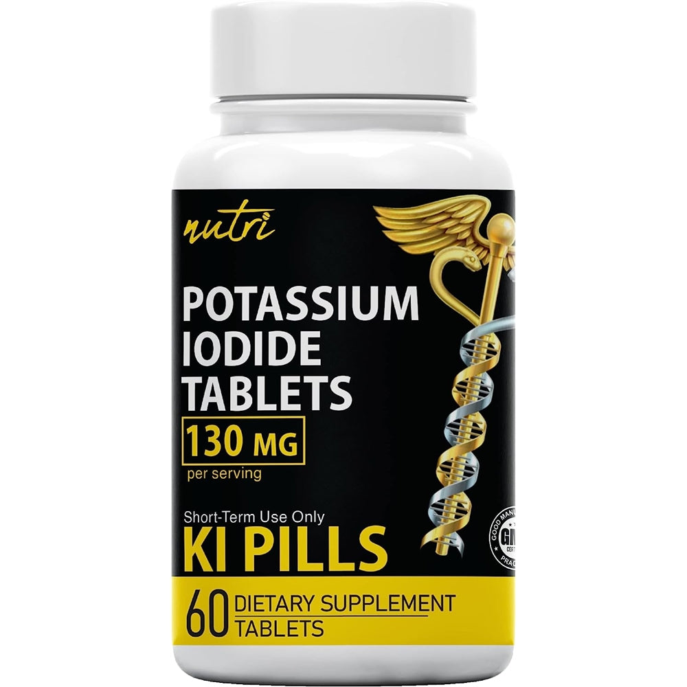 Suplementos de yoduro de potasio de 130 mg  60 comprimidos