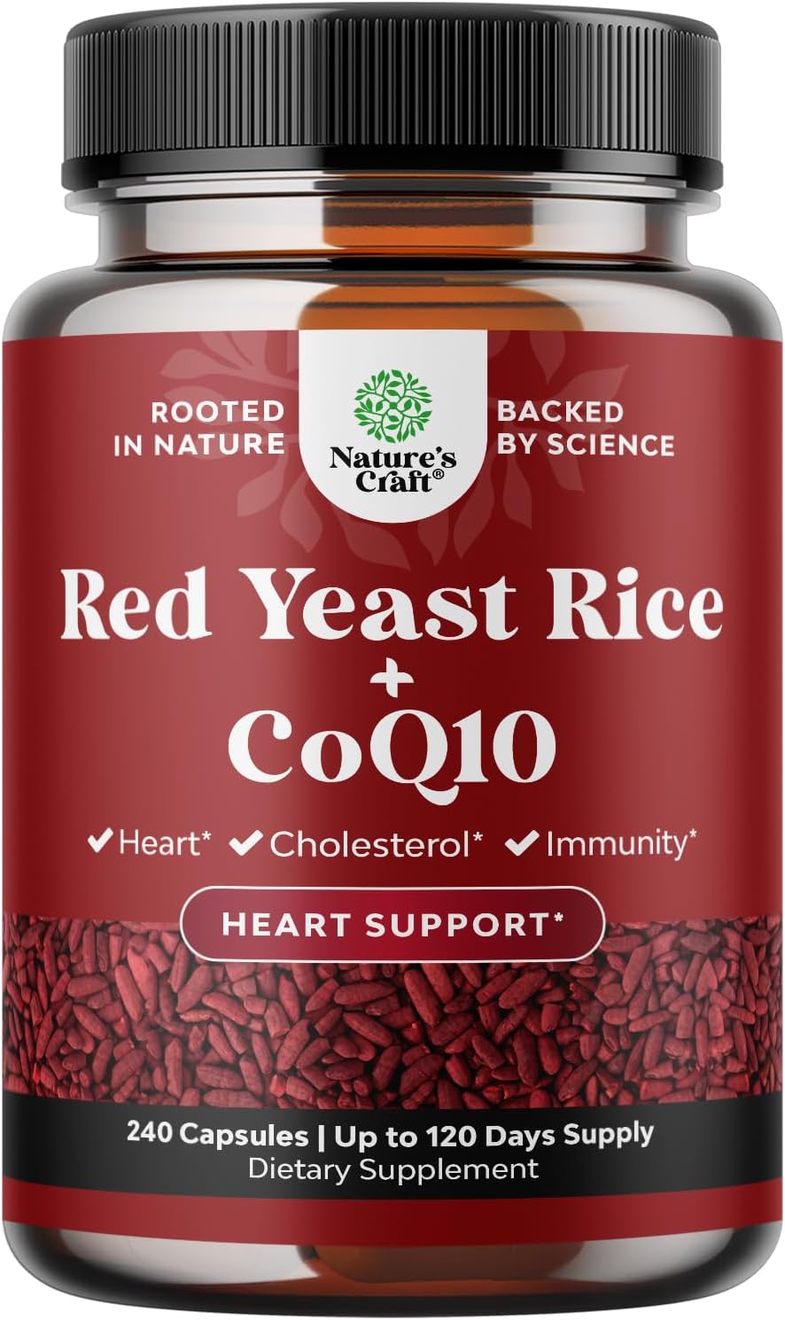 Suplemento de Arroz Rojo con CoQ10 - Fórmula Saludable 240 Caps