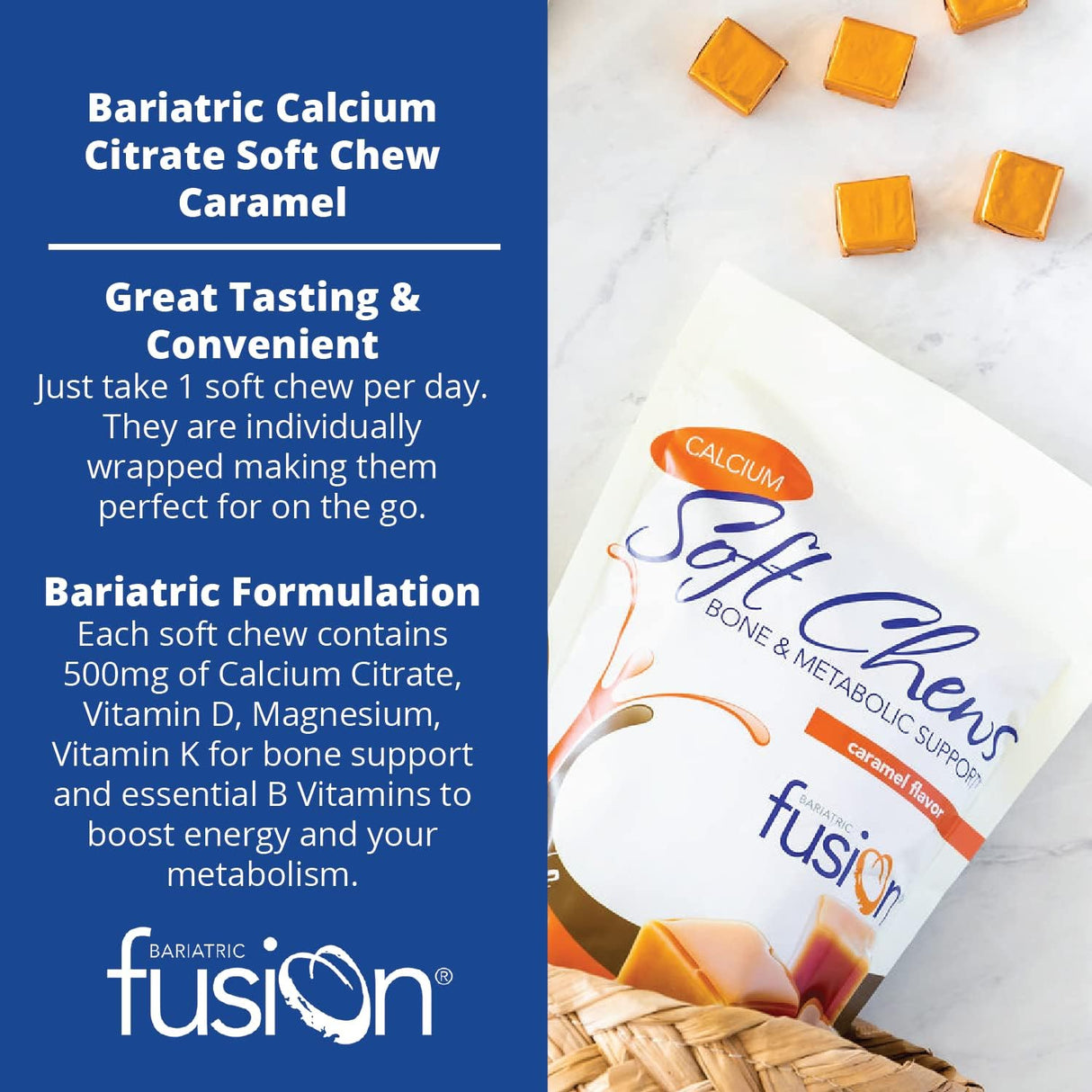 Suplementos Alimenticios Citrato de calcio  sabor a caramelo