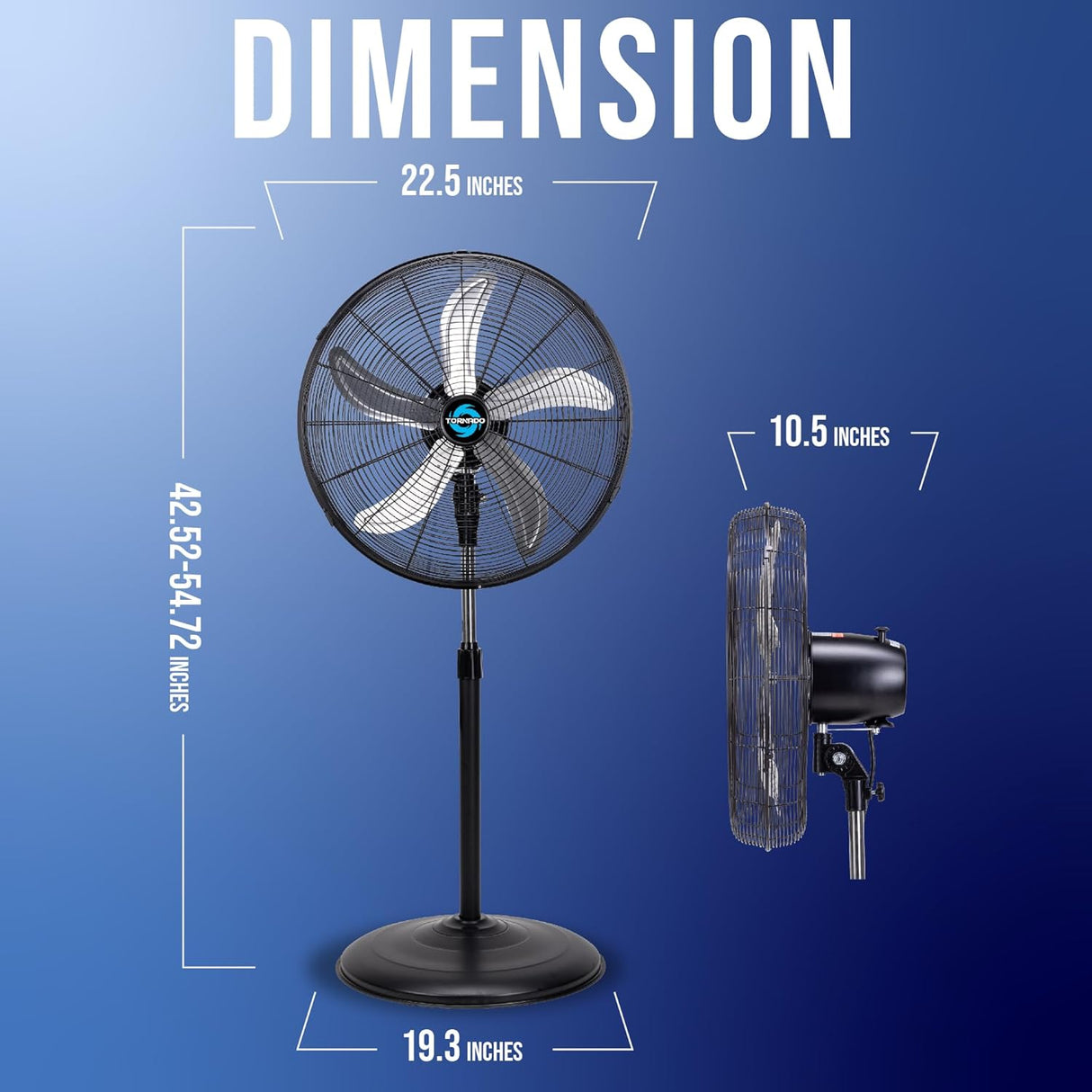 Ventilador Oscilante Tornado 20 - 3 Velocidades, 5000 CFM