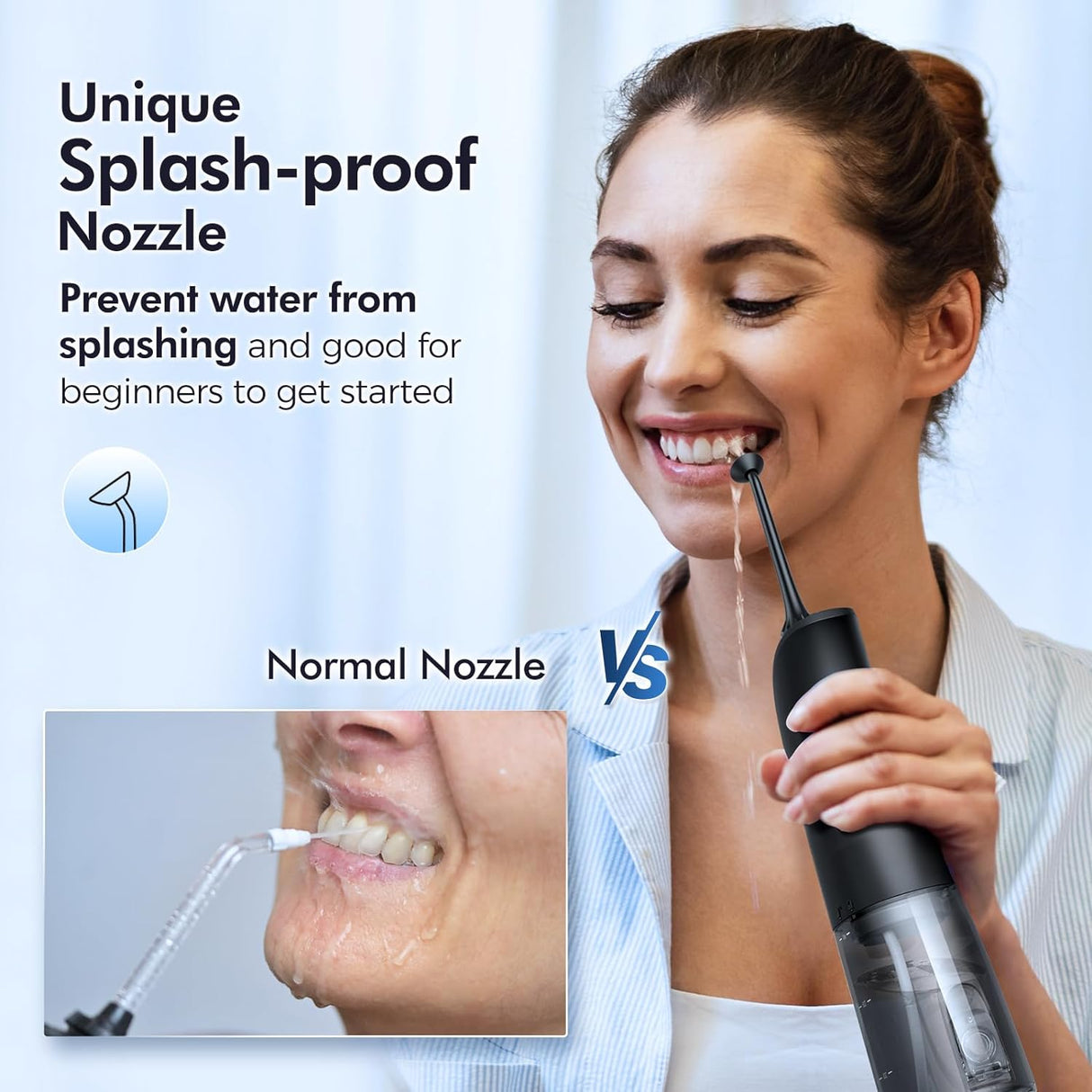 Irrigador Dental Inalámbrico IPX7 con 3 Modos y 5 Puntas