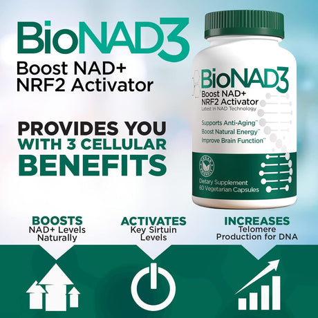 Suplemento NAD3 NAD+ y activador NRF2 - Antienvejecimiento