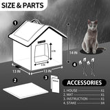 Casa para Gatos Exterior Rest-Eazzzy, Aislada y Resistente, S