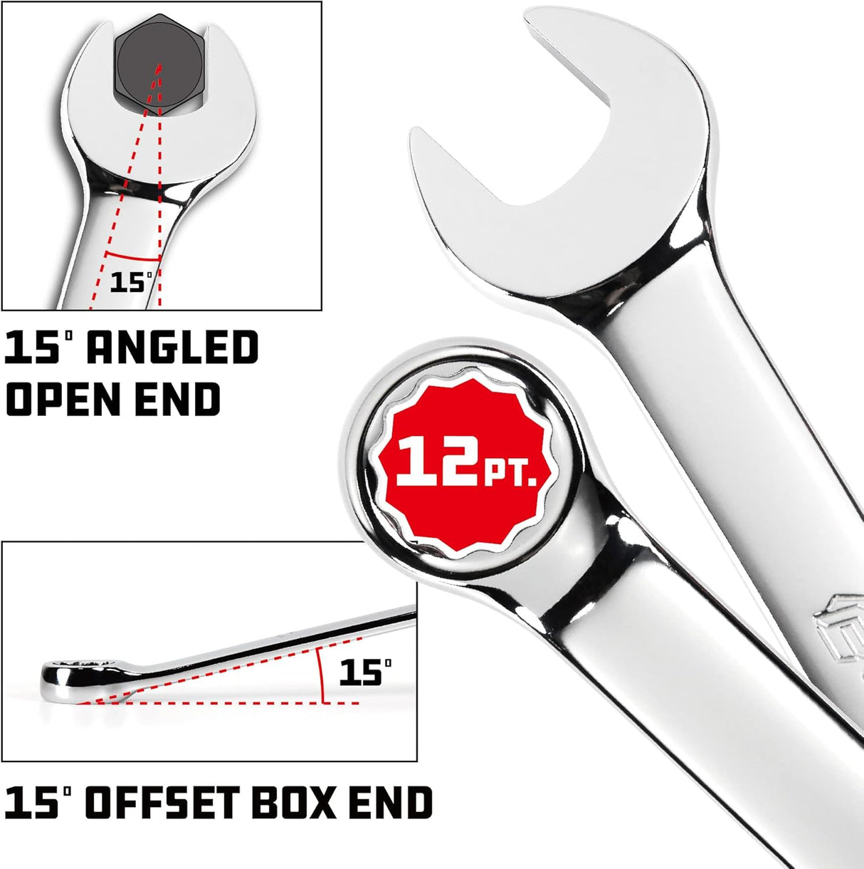 Juego de llaves combinadas métrico Powerbuilt 16 piezas 949001