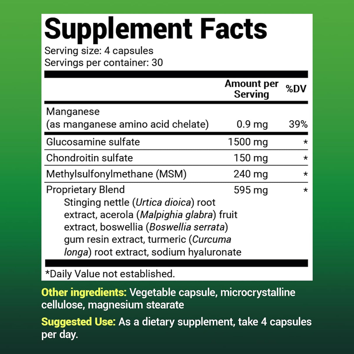 Suplemento Avanzado de Apoyo Articular con Glucosamina