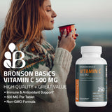 Bronson Vitamina C 500 MG Apoyo Inmunológico 250 Tabletas
