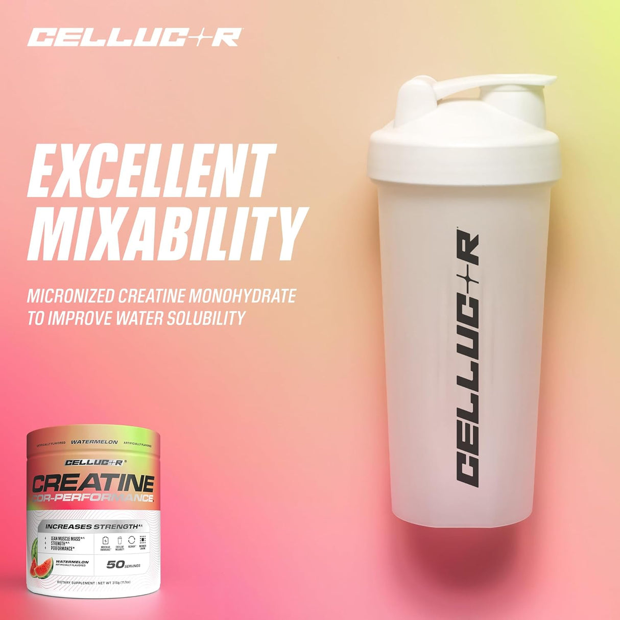 Creatina Cellucor en Polvo, Aumenta Fuerza y Resistencia, 50S