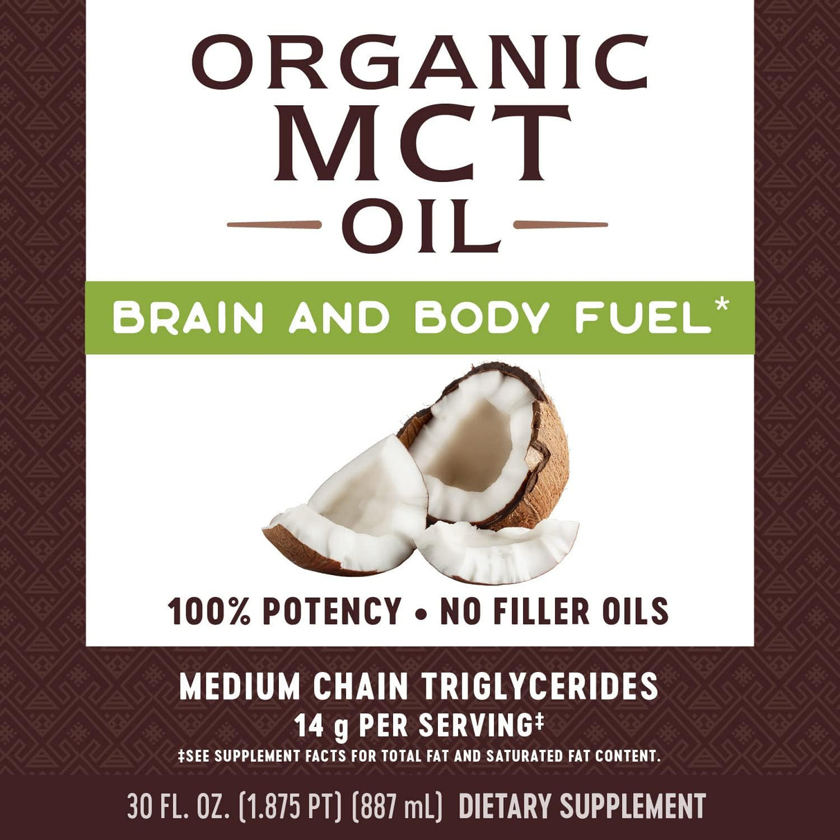 Suplemento Aceite MCT de origen puro de coco 0.49 oz
