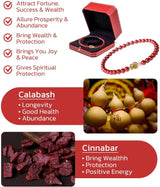 Pulsera Feng Shui Calabaza Cinabrio Amuleto Suerte y Protección